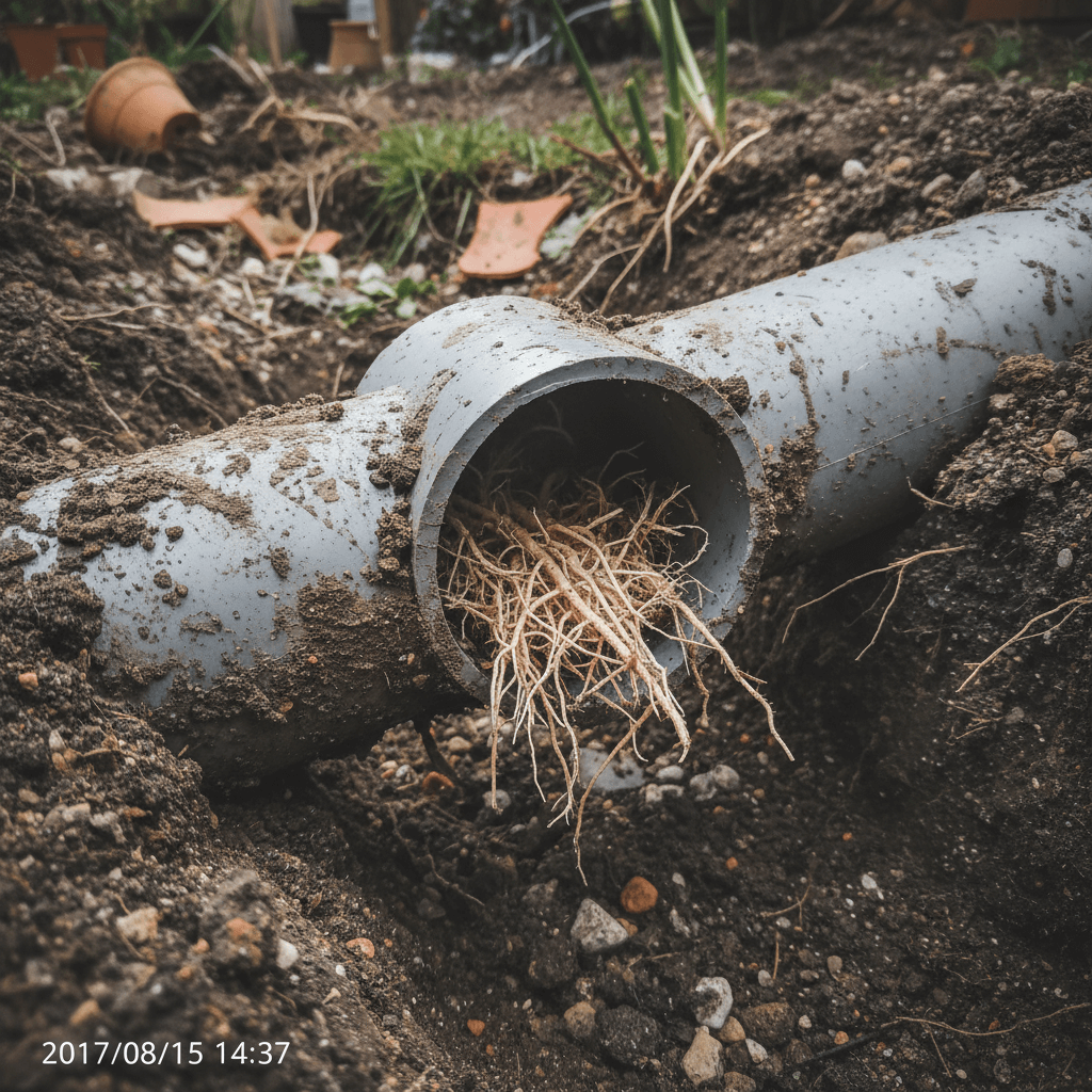Schnittmodell eines Abflussrohres mit verschiedenen Schichten